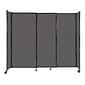 Versare StraightWall Freestanding Mobile Partition, 72"H x 86"W, Charcoal Gray Fabric (1472307)