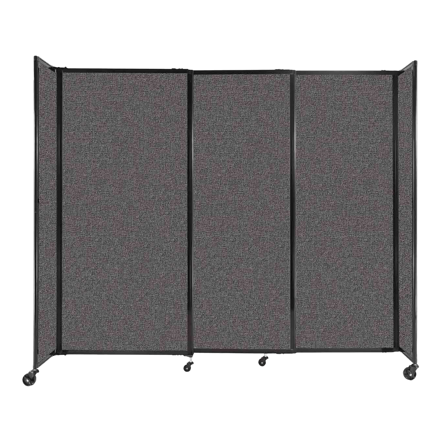 Versare StraightWall Freestanding Mobile Partition, 72H x 86W, Charcoal Gray Fabric (1472307)