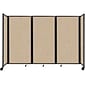 Versare The Room Divider 360 Freestanding Mobile Partition, 72"H x 102"W, Beige Fabric (1172301)