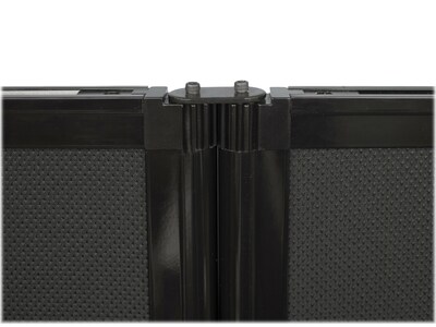 Versare The Room Divider 360 Freestanding Mobile Partition, 72"H x 102"W, Black Fabric (1172302)