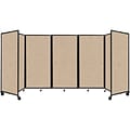 Versare The Room Divider 360 Freestanding Mobile Partition, 72H x 168W, Beige Fabric (1172501)