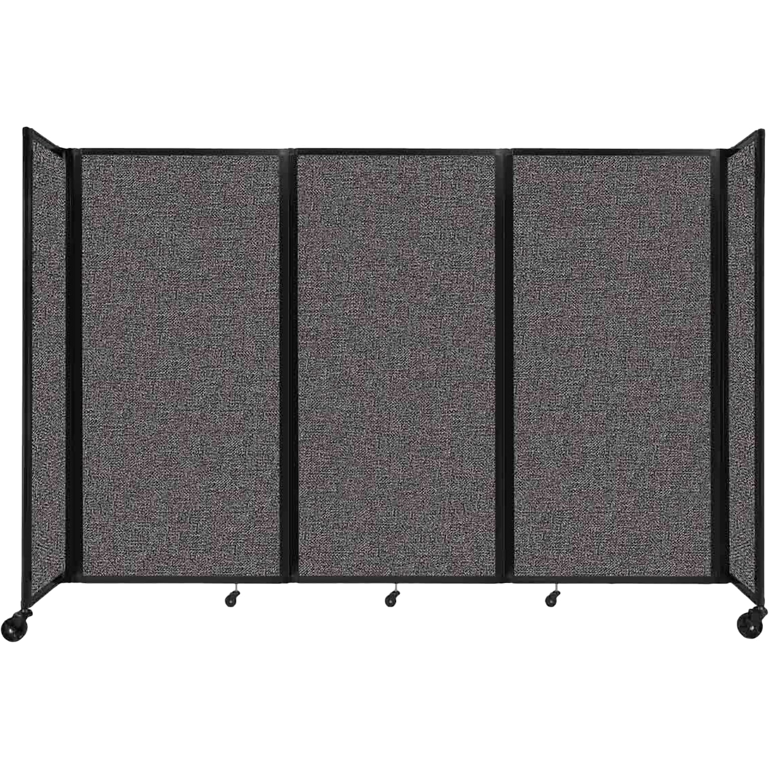 Versare The Room Divider 360 Freestanding Mobile Partition, 72H x 102W, Charcoal Gray (1172307)