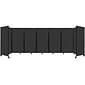 Versare The Room Divider 360 Freestanding Mobile Partition, 72"H x 234"W, Black Fabric (1172702)