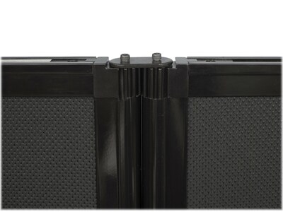 Versare The Room Divider 360 Freestanding Mobile Partition, 72"H x 234"W, Black Fabric (1172702)