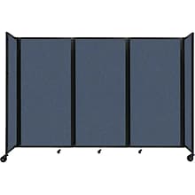 Versare The Room Divider 360 Freestanding Mobile Partition, 72H x 102W, Ocean Fabric (1172315)