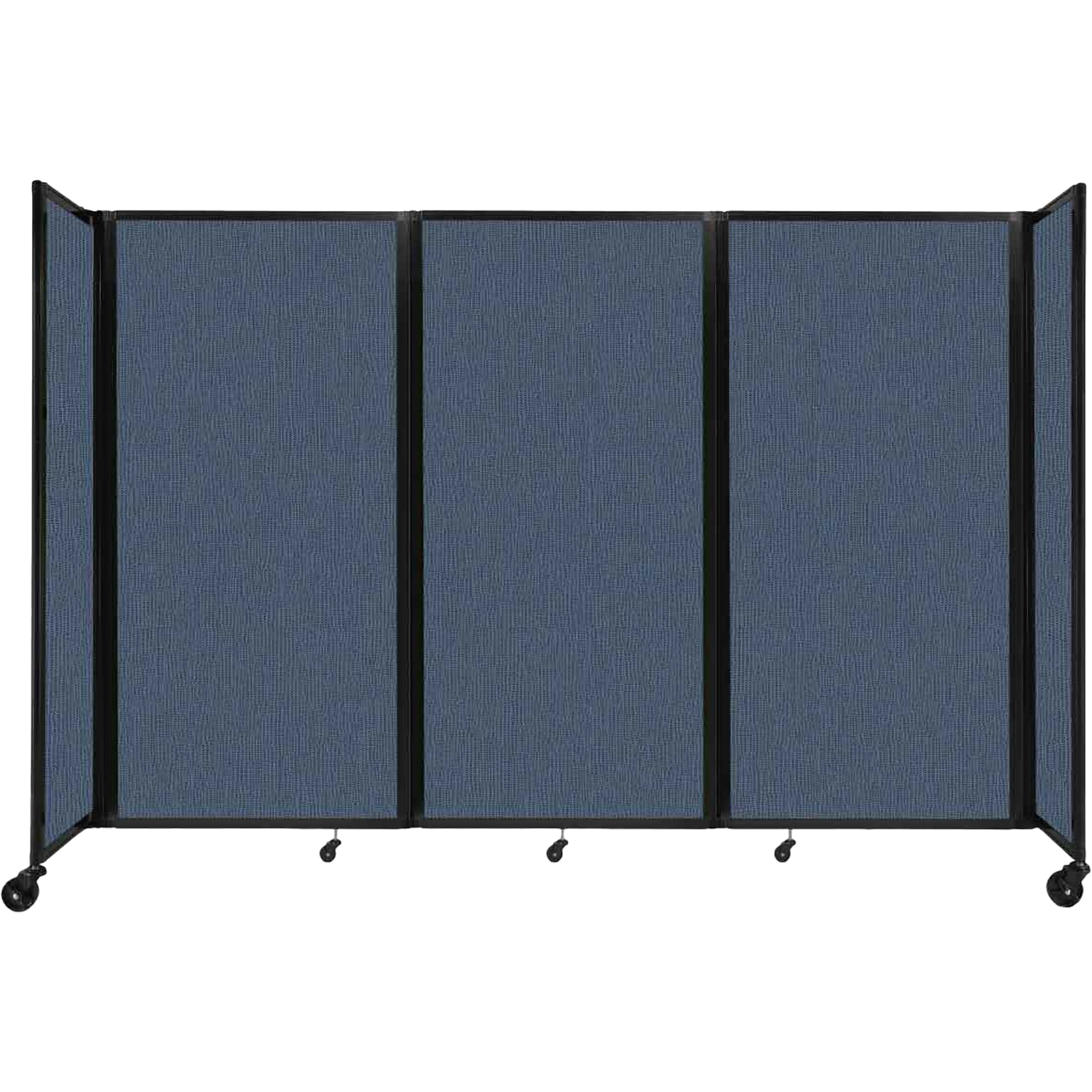 Versare The Room Divider 360 Freestanding Mobile Partition, 72H x 102W, Ocean Fabric (1172315)