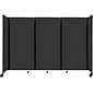 Versare The Room Divider 360 Freestanding Mobile Partition, 72"H x 102"W, Black Fabric (1172302)