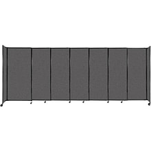 Versare StraightWall Freestanding Mobile Partition, 72H x 186W, Charcoal Gray Fabric (1472707)