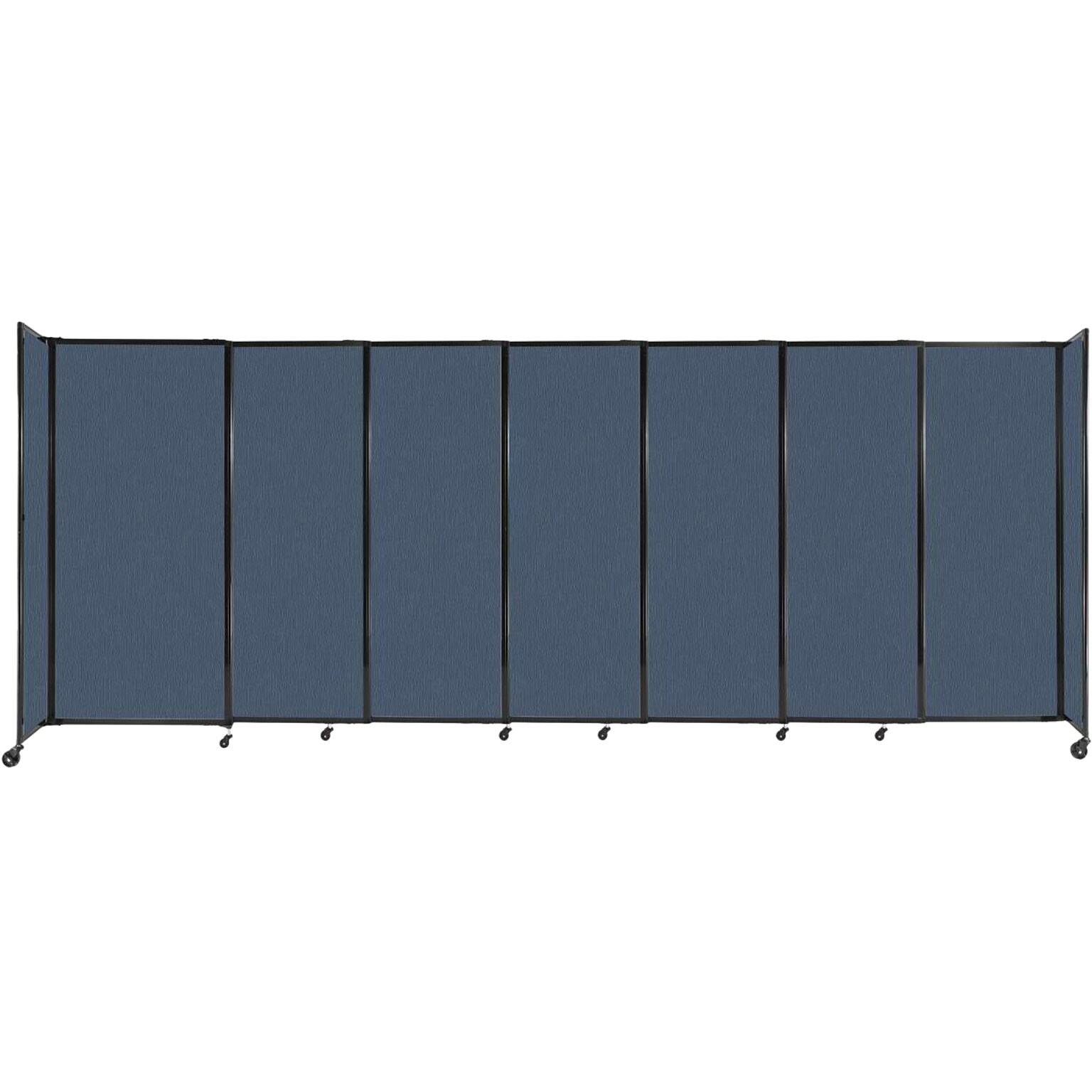 Versare StraightWall Freestanding Mobile Partition, 72H x 186W, Ocean Fabric (1472715)