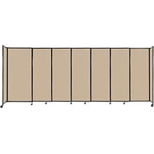 Versare StraightWall Freestanding Mobile Partition, 72H x 186W, Beige Fabric (1472701)
