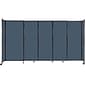 Versare StraightWall Freestanding Mobile Partition, 72"H x 135"W, Ocean Fabric (1472515)