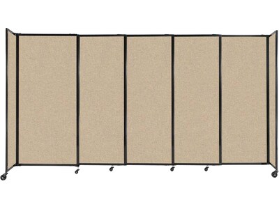 Versare StraightWall Freestanding Mobile Partition, 72H x 135W, Beige Fabric (1472501)