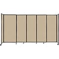 Versare StraightWall Freestanding Mobile Partition, 72H x 135W, Beige Fabric (1472501)