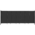 Versare StraightWall Freestanding Mobile Partition, 72H x 186W, Black Fabric (1472702)