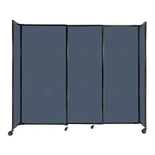 Versare StraightWall Freestanding Mobile Partition, 72H x 86W, Ocean Fabric (1472315)