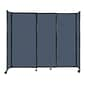 Versare StraightWall Freestanding Mobile Partition, 72"H x 86"W, Ocean Fabric (1472315)