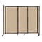 Versare StraightWall Freestanding Mobile Partition, 72H x 86W, Beige Fabric (1472301)