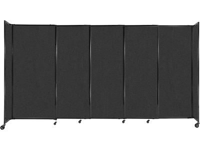 Versare StraightWall Freestanding Mobile Partition, 72H x 135W, Black Fabric (1472502)