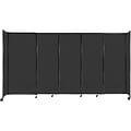 Versare StraightWall Freestanding Mobile Partition, 72H x 135W, Black Fabric (1472502)