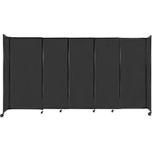 Versare StraightWall Freestanding Mobile Partition, 72H x 135W, Black Fabric (1472502)