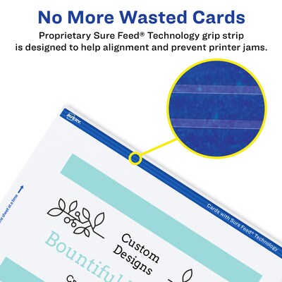 Avery® 4" x 6" Laser Postcards, Heavy Card Stock, White, 100/Box (05389)