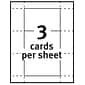 Avery Laser and Inkjet Index Cards, 3" x 5", White, 150/Pack (5388)