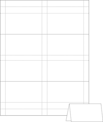 Avery Small Tent Cards, 2" x 3.5", Matte White, Inkjet/Laser, 160/Pack (05302)