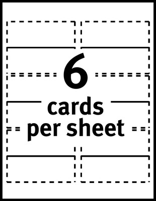 Avery Textured 1.44" x 3.75" White Matte Table Cards, Inkjet/Laser, 150/Pack (5011)