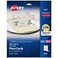 Avery Textured 1.44"H x 3.75"W White Matte Table Tents, Inkjet/Laser, 150/Pack