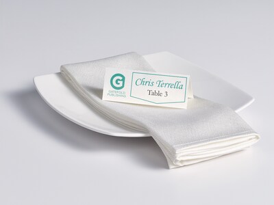 Avery Textured 1.44" x 3.75" White Matte Table Cards, Inkjet/Laser, 150/Pack (5011)