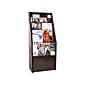 AdirOffice Freestanding 6-Tier Wooden Literature Holder Magazine Rack, Black, 2/Pack (640-4020-BLK-2PK)