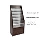 AdirOffice Freestanding 6-Tier Wooden Literature Holder Magazine Rack, Black, 2/Pack (640-4020-BLK-2PK)