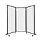 Versare QuickWall Freestanding Folding Portable Partition, 80 x 100, Opal Fluted Polycarbonate (18