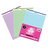 Enviroshades Recycled Legal Pads, 8.5 x 11.75, College Ruled, Assorted, 40 Sheets/Pad, 3 Pads/Pack