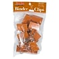 JAM Paper Large Binder Clips, 3/4" Capacity, Orange, 12/Pack (340BCor)