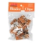 JAM Paper Colorful Binder Clips, Medium, 5/8" Capacity, Orange, 15/Pack (339BCOR)