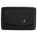 JAM Paper® Italian Leather Business Card Holder Case with Angular Flap, Black, Sold Individually (22