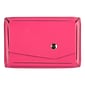 JAM Paper® Italian Leather Business Card Holder Case with Angular Flap, Fuchsia Pink, Sold Individually (233329912)