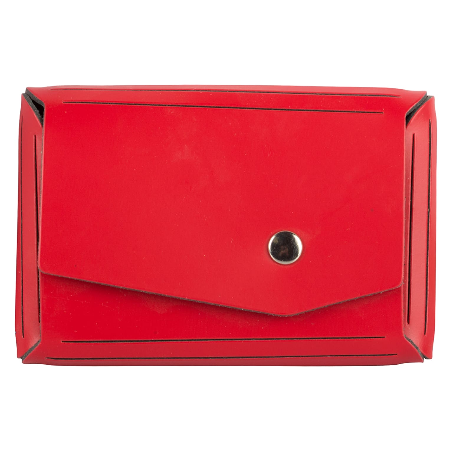 JAM Paper® Italian Leather Business Card Holder Case with Angular Flap, Red, Sold Individually (2233317461)