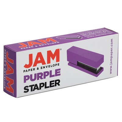 JAM Paper Modern Desktop Stapler, 10 Sheet Capacity, Purple (337PUZ)