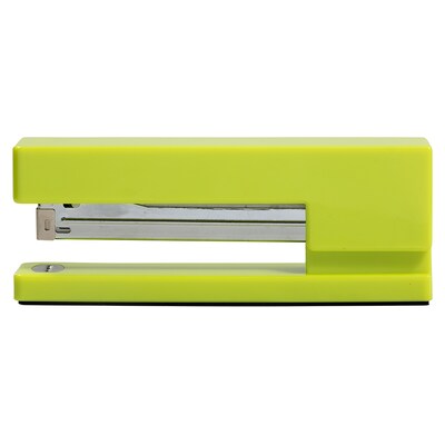 JAM Paper Modern Desktop Stapler, 10 Sheet Capacity, Lime Green (337GR)