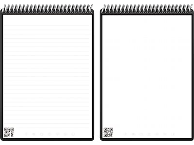 Rocketbook Flip Smart Notepad, 6 x 8.8, Lined/Dot Grid Ruled, 18 Sheets, Black (FLP-E-RC-A-FR)