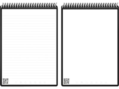 Rocketbook Flip Smart Notepad, 6" x 8.8", Lined/Dot Grid Ruled, 18 Sheets, Black (FLP-E-RC-A-FR)