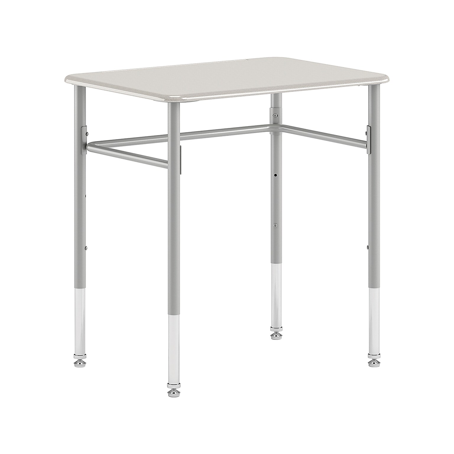 HON SmartLink 26W Rectangle Student Desk, White/Platinum Metallic, 2 Per Carton (HONRECT2026EG1)