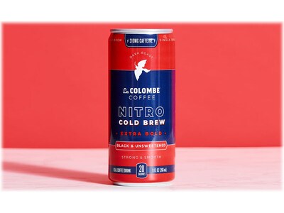 La Colombe Coffee Nitro Extra Bold Cold Brew Coffee, Dark Roast, 9 fl. oz., 12/Carton (PPPURC1232)