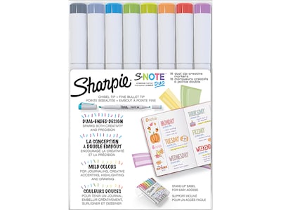 Sharpie S Note Highlighters Chisel Tip Assorted Colors Pack Of 12