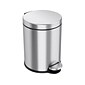 iTouchless SoftStep Round Stainless Steel Step Trash Can with Hinged Lid, 1.29 Gallon (IP01RSS)