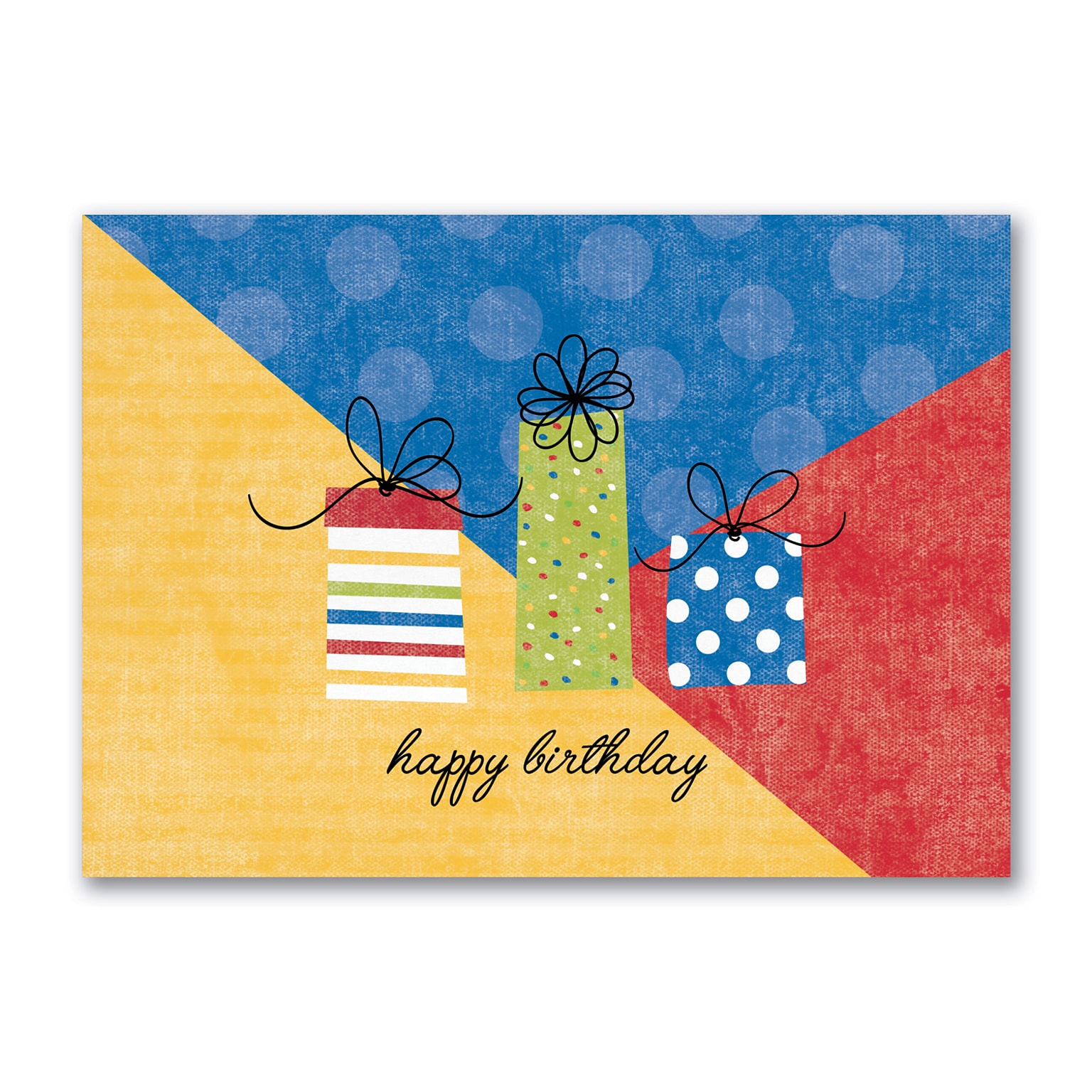 Custom Colorful Birthday Patterns Cards, with Envelopes, 7 7/8 x 5 5/8 Birthday Card, 25 Cards per Set