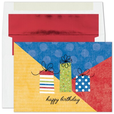 Custom Colorful Birthday Patterns Cards, with Envelopes, 7 7/8 x 5 5/8 Birthday Card, 25 Cards per