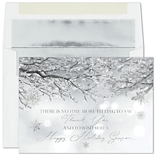 Custom Glistening Appreciation Cards, with Envelopes, 7 7/8 x 5 5/8 Holiday Card, 25 Cards per Set